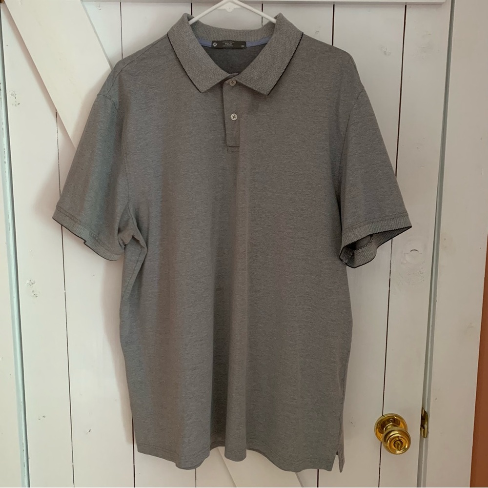 Men's Size XL Polo Shirt Gray Short Sleeve Collared Polo Casual Shirt